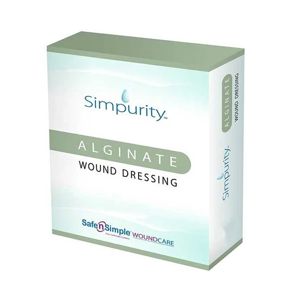Safe N' Simple Simpurity Alginate Wound Dressing in sterile packaging