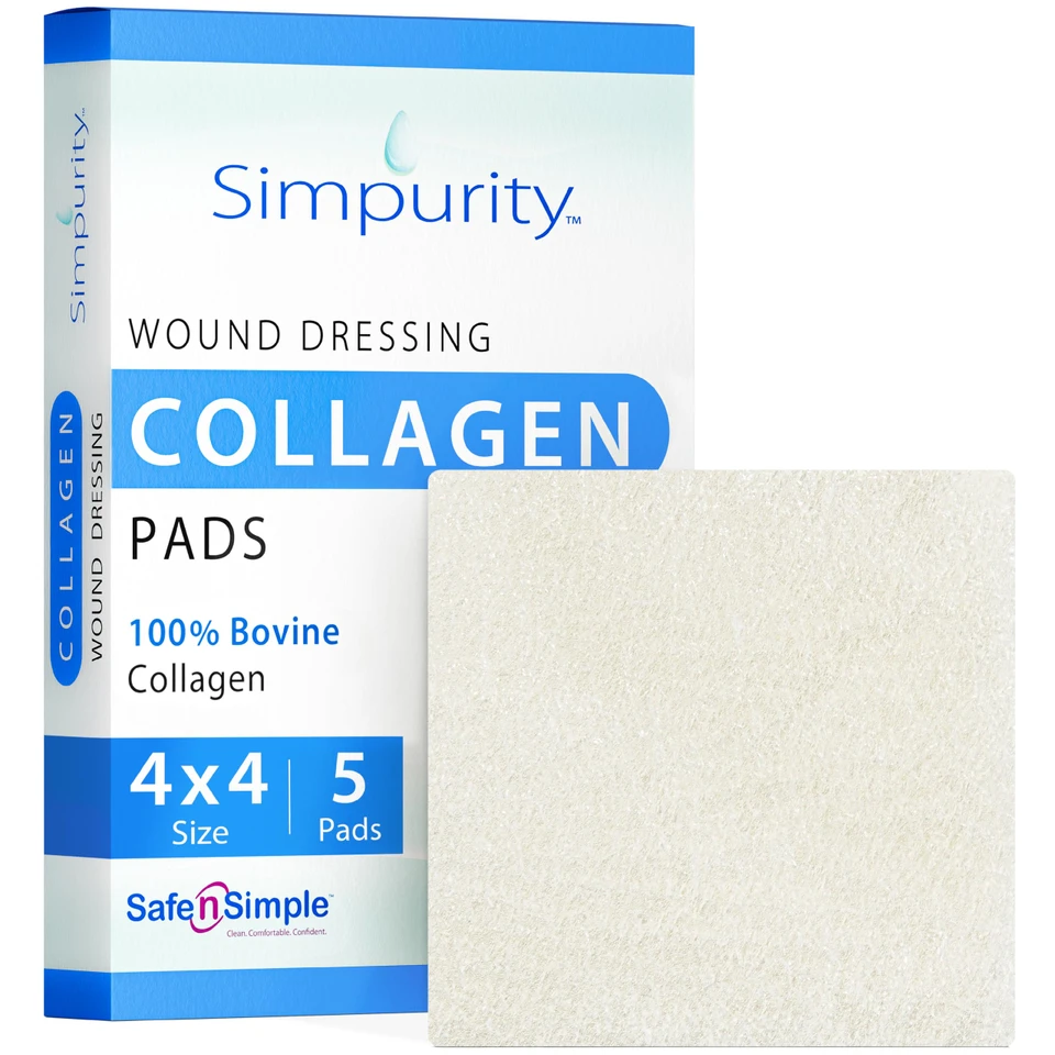 Safe n' Simple Simpurity Collagen Wound Dressing in sterile packaging