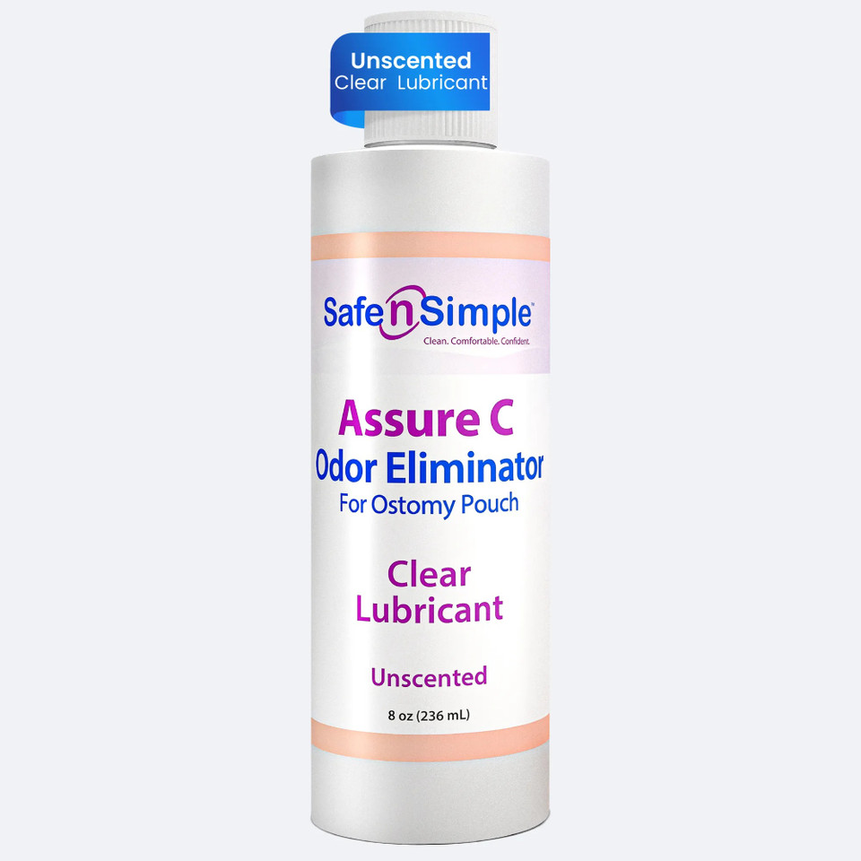Assure C Ostomy Pouch Lubricating Deodorant Gel 8 oz bottle