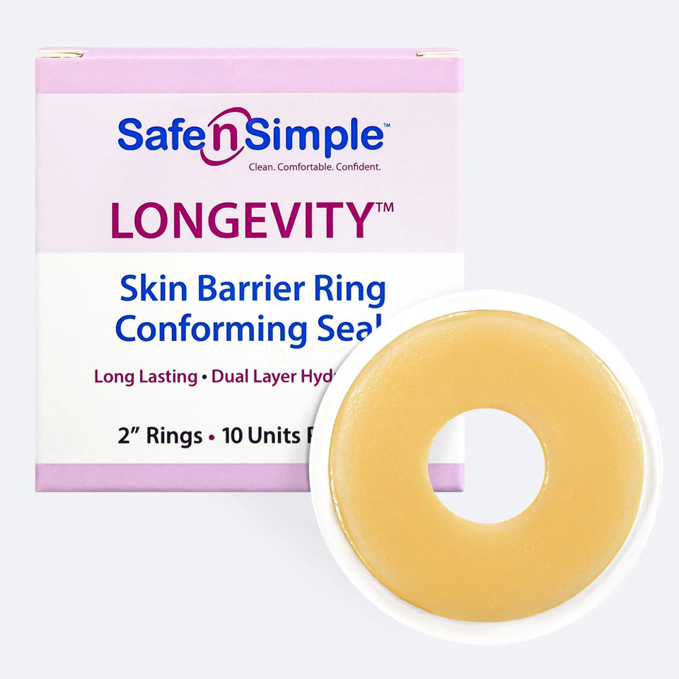 Safe N Simple 2" Longevity Skin Barrier Seal Ring packaging