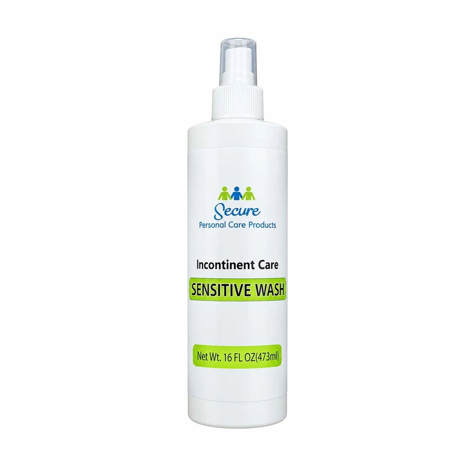 Secure Incontinent Care Sensitive Wash 16 oz spray bottle front view