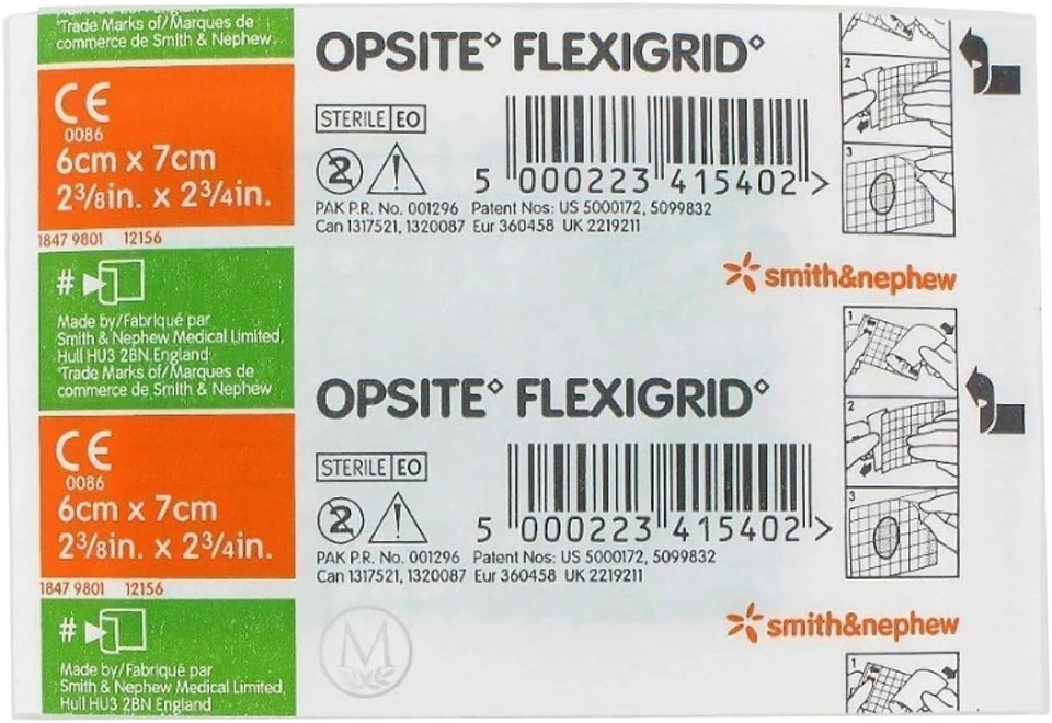 Smith & Nephew Opsite Flexifix Transparent Adhesive Film Dressing 4 x 4-3/4 Inch