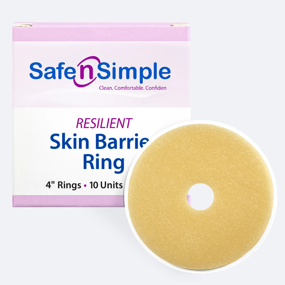 Safe N Simple 4" Skin Barrier Rings 3mm Thickness packaging