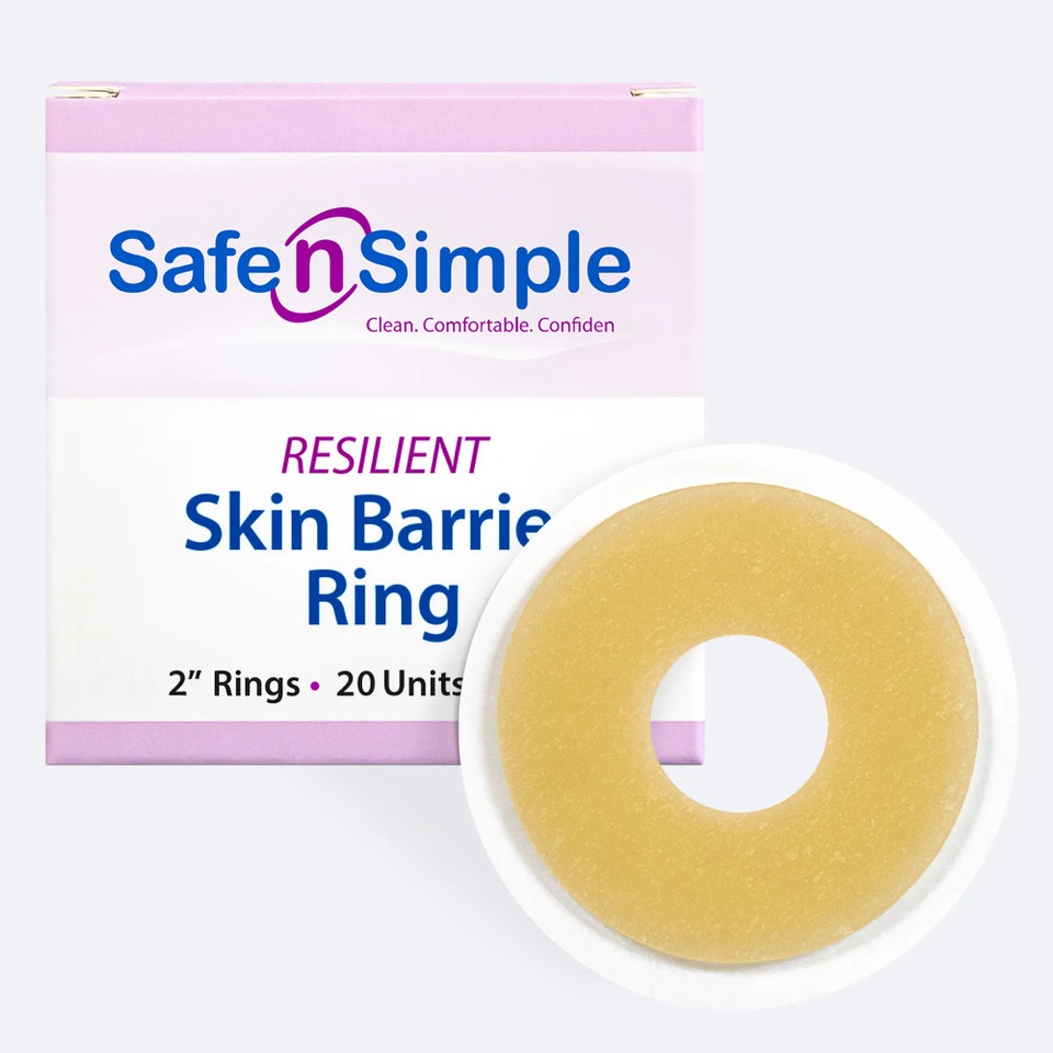 Safe N Simple 2" Skin Barrier Rings 2mm Thickness packaging