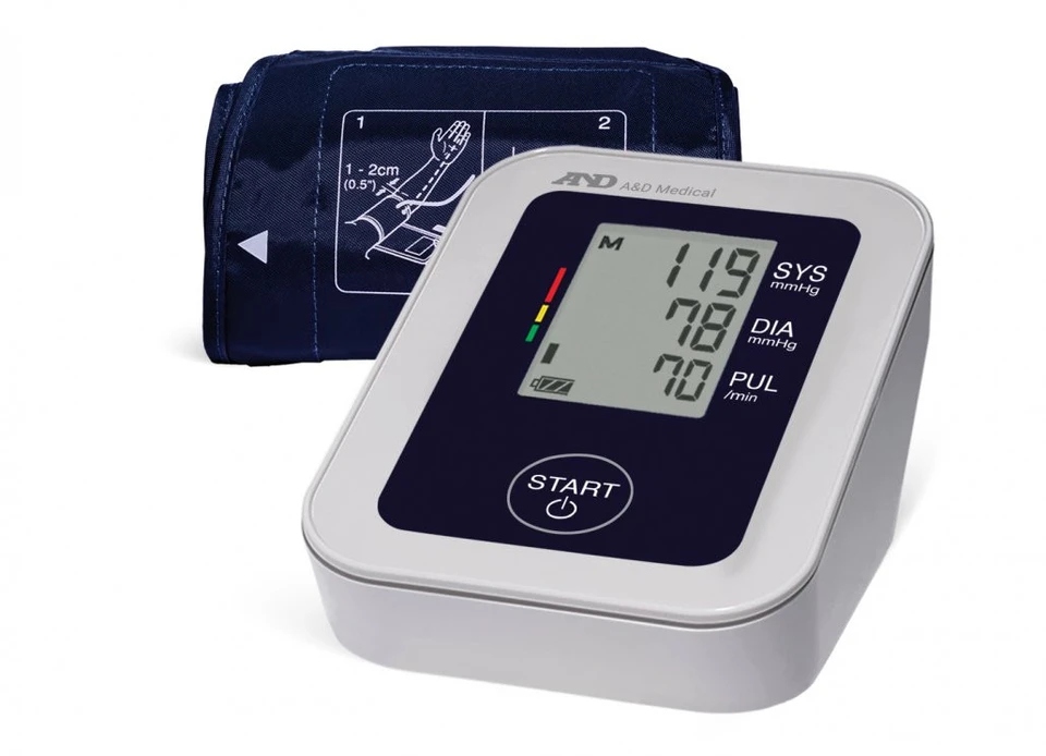A & D Cuff Blood Pressure Monitor With AC Adaptor 8.6"" - 16.5" Large
