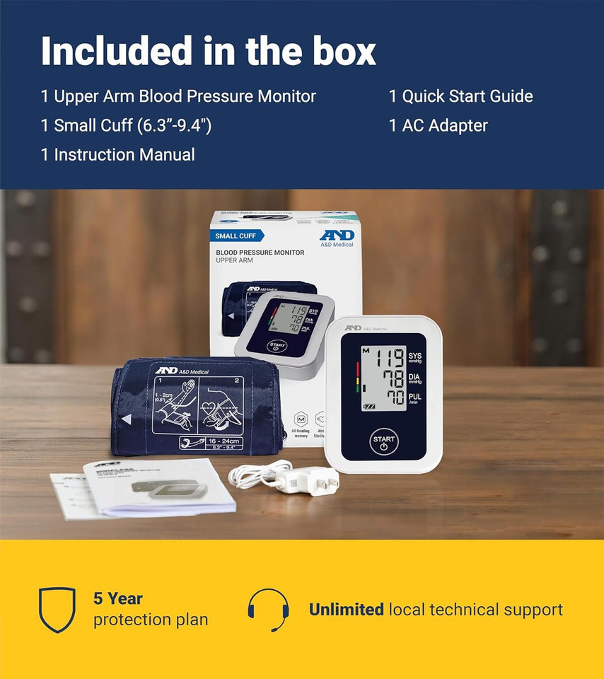 A&D Medical blood pressure monitor box showing model UA-651