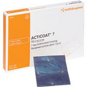 Smith & Nephew Acticoat 7 Dressing 6" x 6" packaging