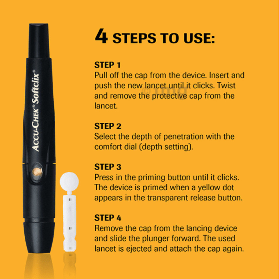Accu-Chek Softclix Lancing Device For GLucose Care
