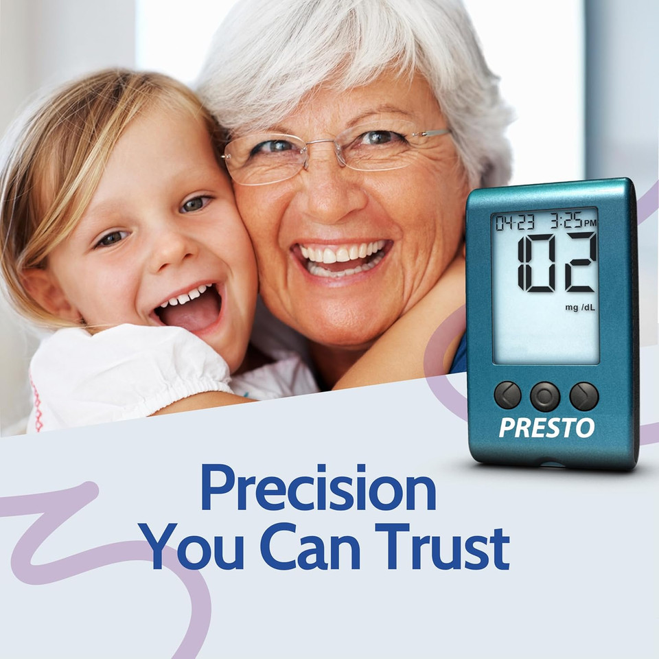 AgaMatrix Presto meter showing on-screen graphing feature