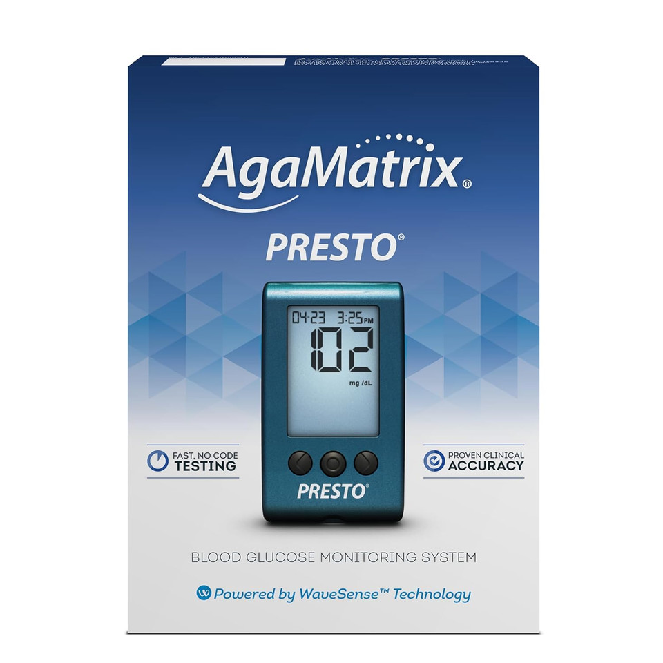 AgaMatrix WaveSense Presto Meter Kit For Glucose Care