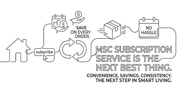 MSC subscription service convenience, savings and consistency