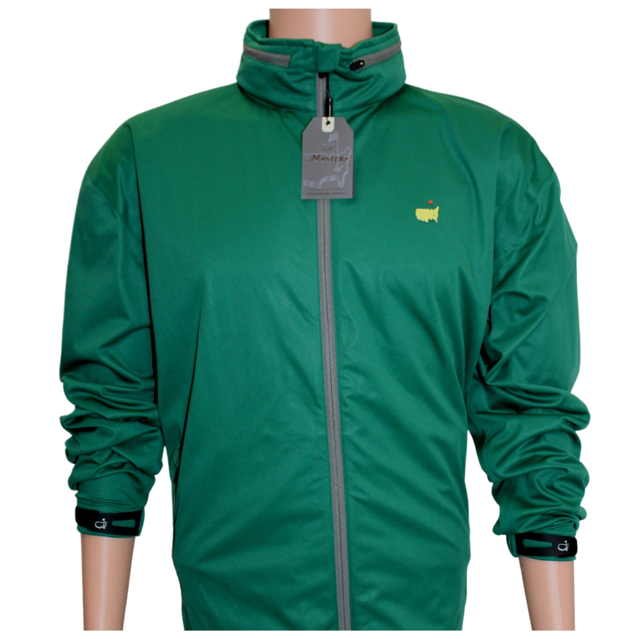 Masters Green Tech Windbreaker with Hood - Full Zip | Masters Outerwear |  Masters Men's Apparel | MMO Golf