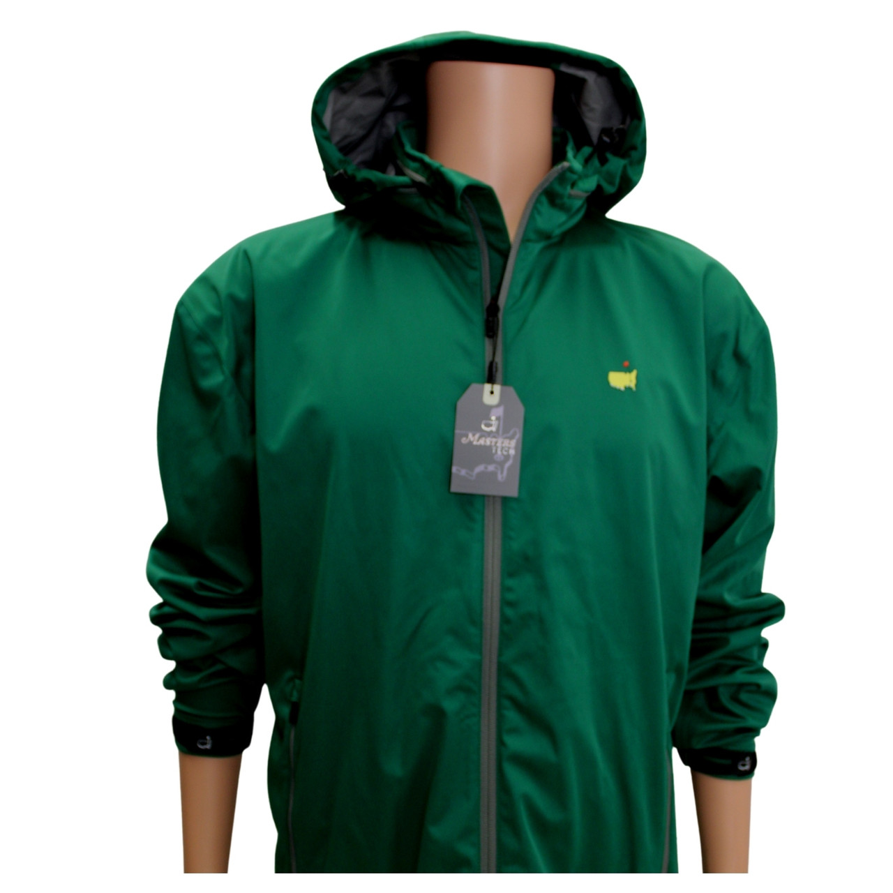 Masters Green Tech Windbreaker with Hood Full Zip Masters Outerwear