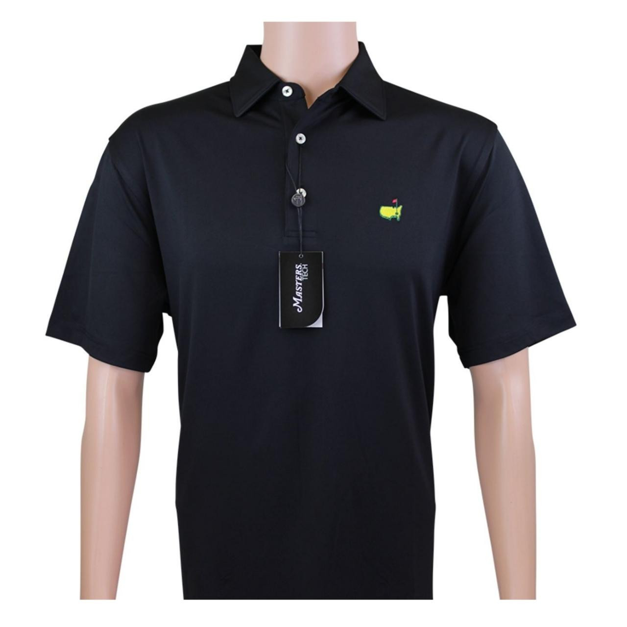 oog baai teleurstellen Masters Black Performance Tech Polo Golf Shirt | Masters Men's Golf Shirts  & Polos | Masters Apparel | MMO Golf