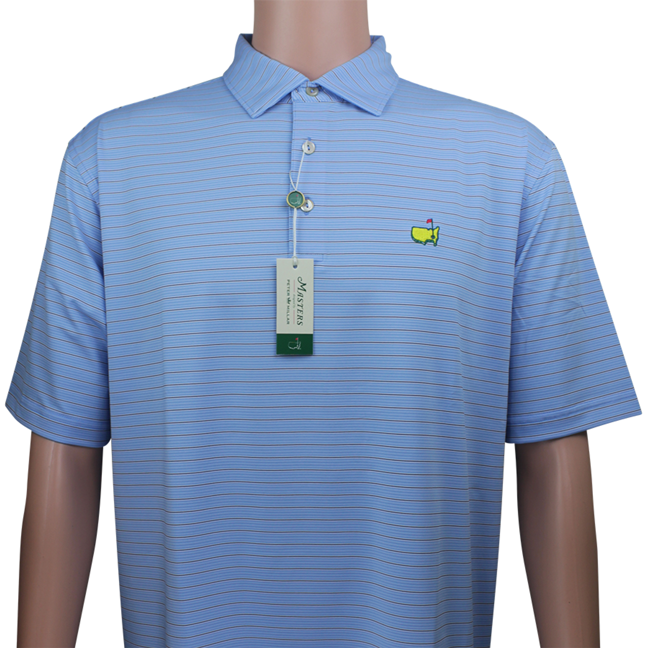 Masters Peter Millar Lt Blue White Nvy Stripe