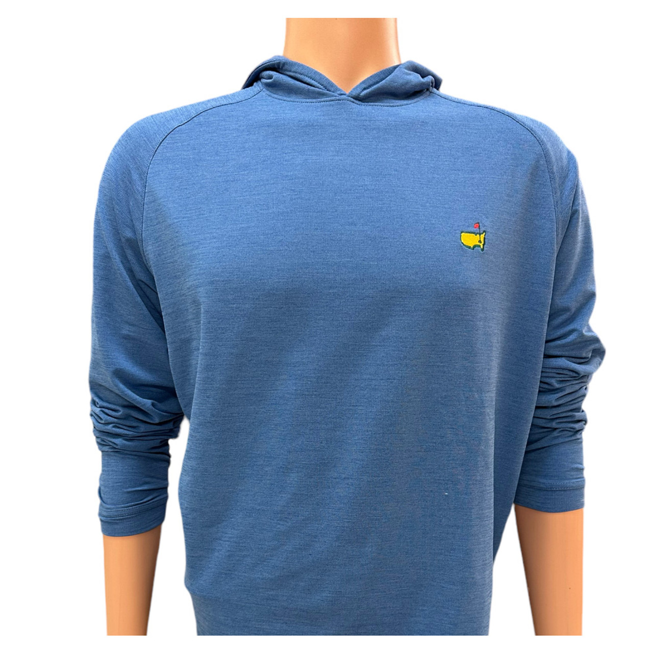 Masters Peter Millar Crown Sport Starboard Blue Performance Tech Hoodie, Masters Men's Apparel, Masters Performance Tech Outerwear, Jackets and  Pullovers, Peter Millar Golf Collection