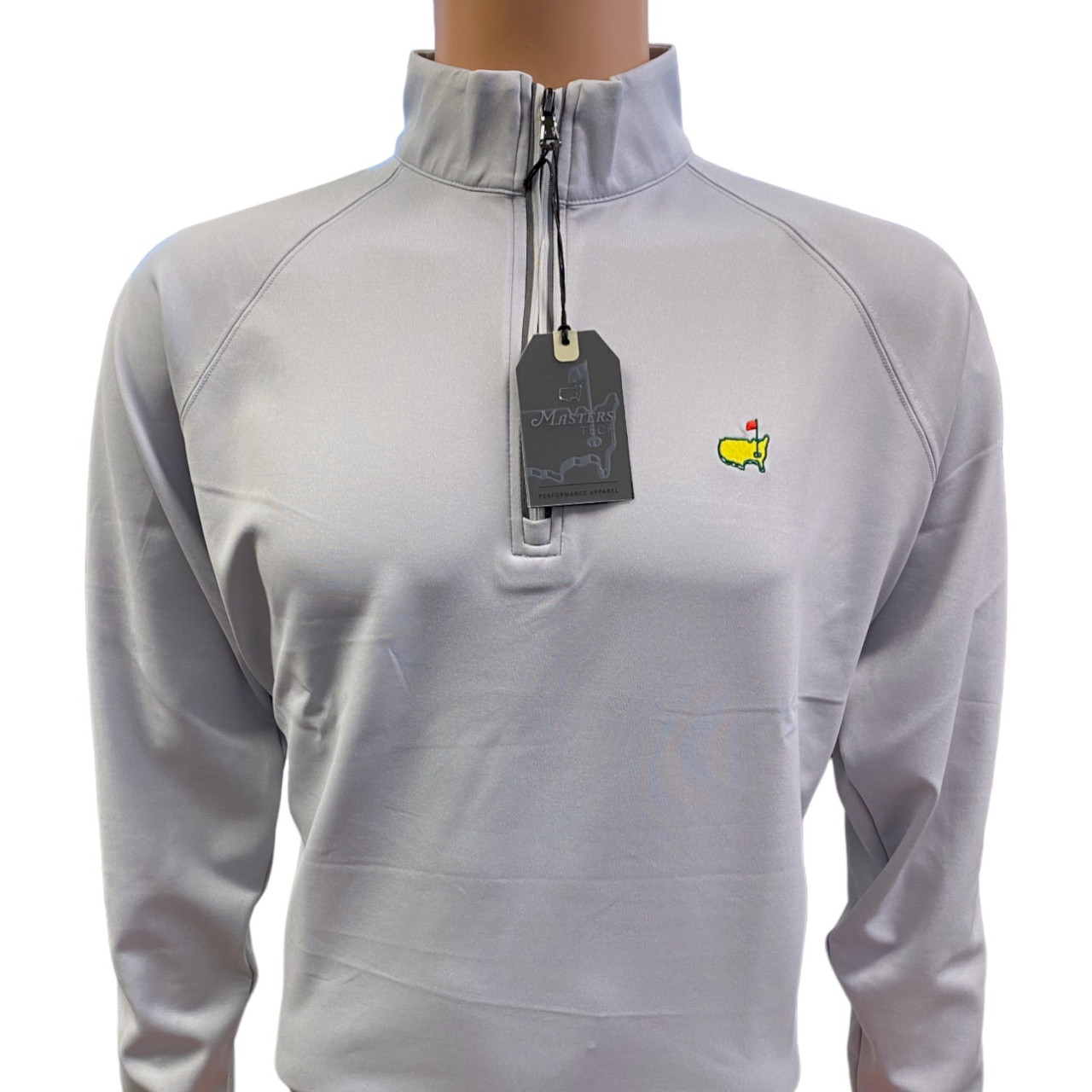 Masters Performance Tech Light Grey 1/4 Zip Pullover with Dark