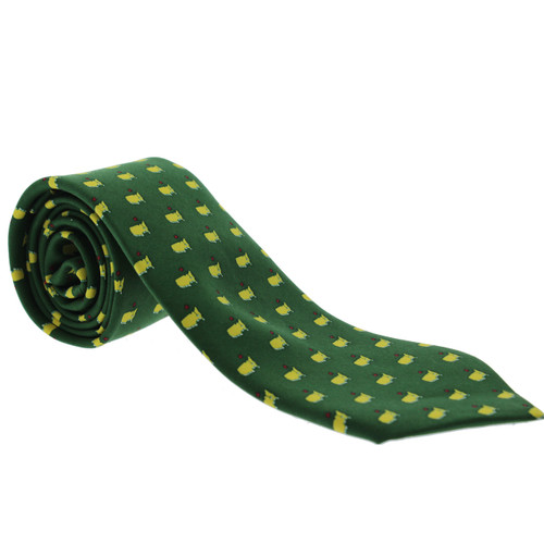 Masters Mens Neck Tie - Green Logo