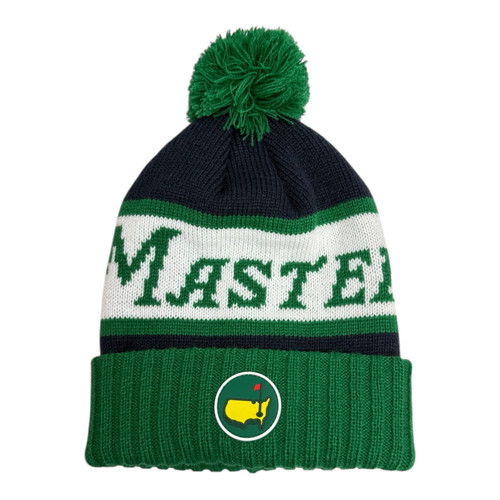 Masters Navy Toboggan Ski Hat with Pom