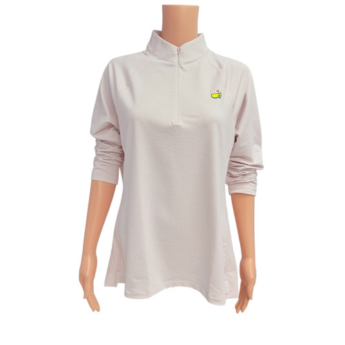 Masters Magnolia Lane Pink Performance Tech 1/4 Zip with White Magnolias