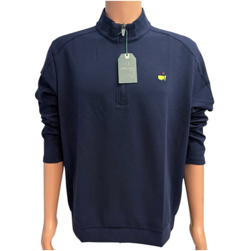 Masters Performance Tech Navy 1/4 Zip Pullover with Rounded Neck