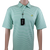 Masters Spring Green & White Striped Performance Tech Golf Shirt Masters Spring Green & White Striped Performance Tech Golf Shirt