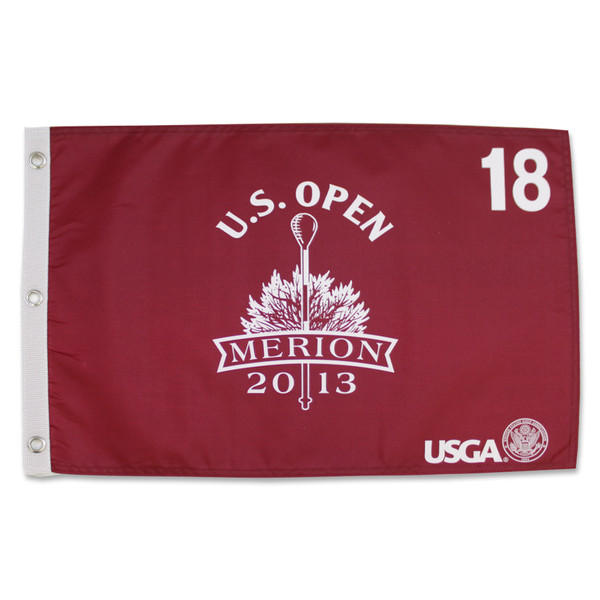 2013 US Open Championship Screen Printed Flag - Merion - Red