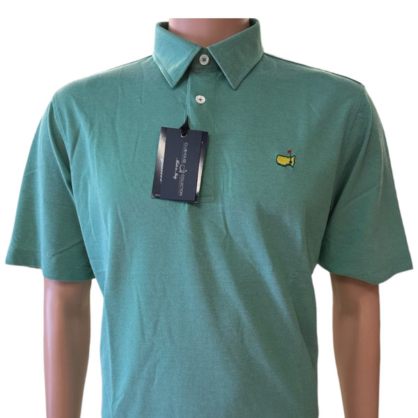 Masters Clubhouse Collection Green Jacquard Knit Polo | Masters Made in ...
