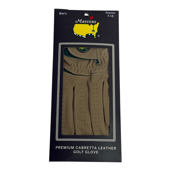 Masters FootJoy Men's Regular Left Hand Tan Cabretta Leather Golf Glove - SIZED