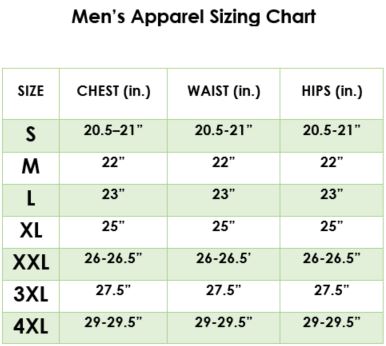 Blue Corner Size Chart Round Neck