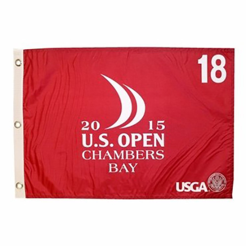 2015 US Open Screen Print Pin Flag - Chambers Bay - Winner Jordan Spieth