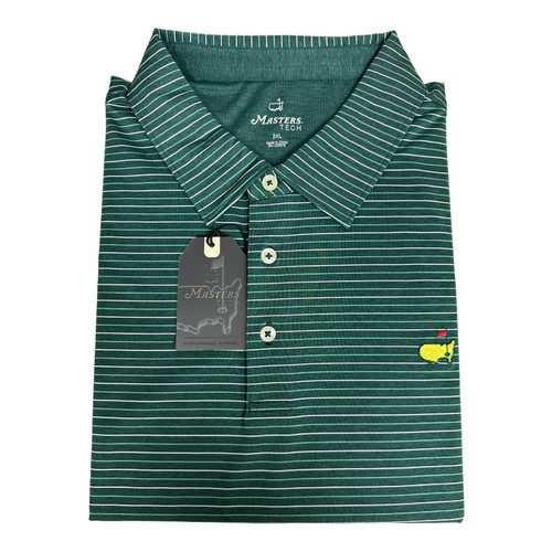Masters Tech Green Heather Performance Polo with Lime Green