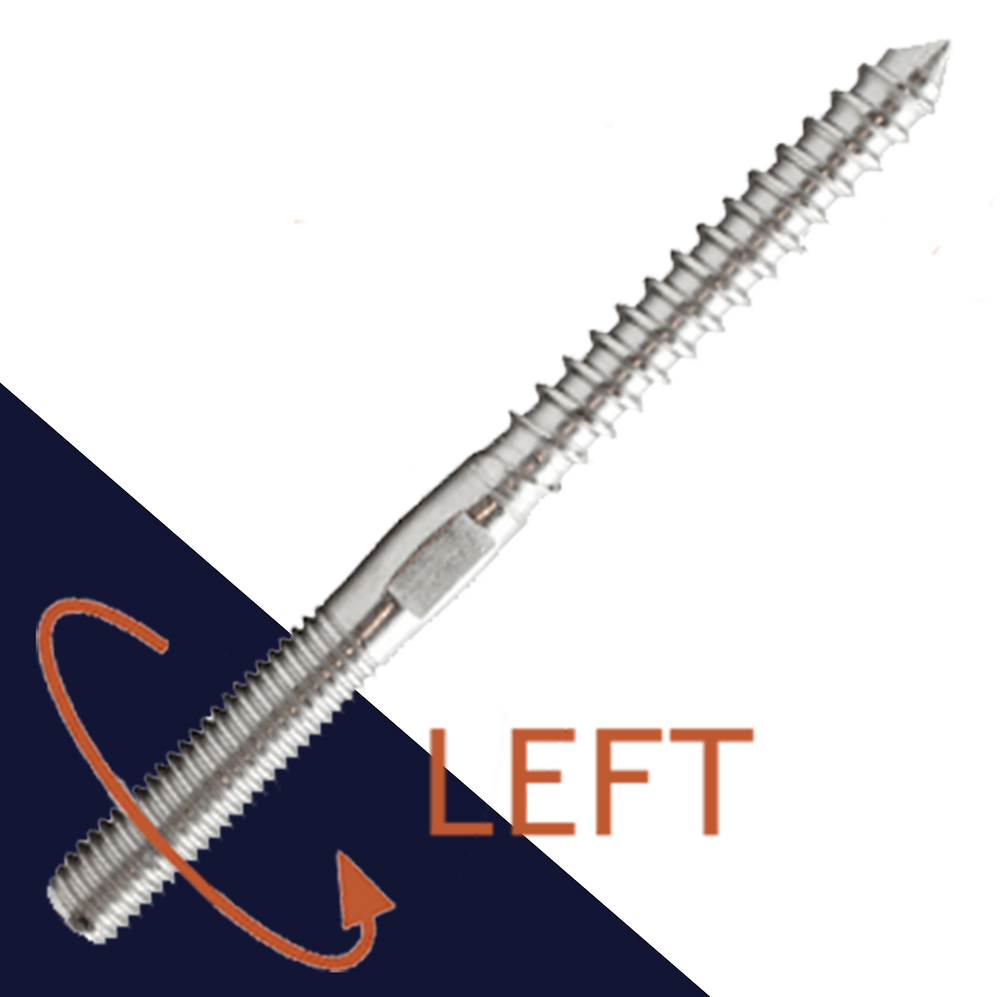 w142㎜×h90㎜　アーネストハーツ　bolt_low Left Hand Thread Hanger Bolt M5-M10 Stainless Steel - BelMetric