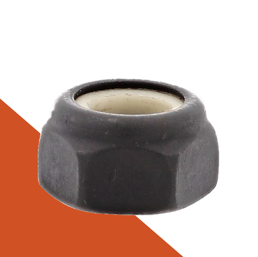 Nylon Locking Nut Black Stainless DIN 985 - BelMetric