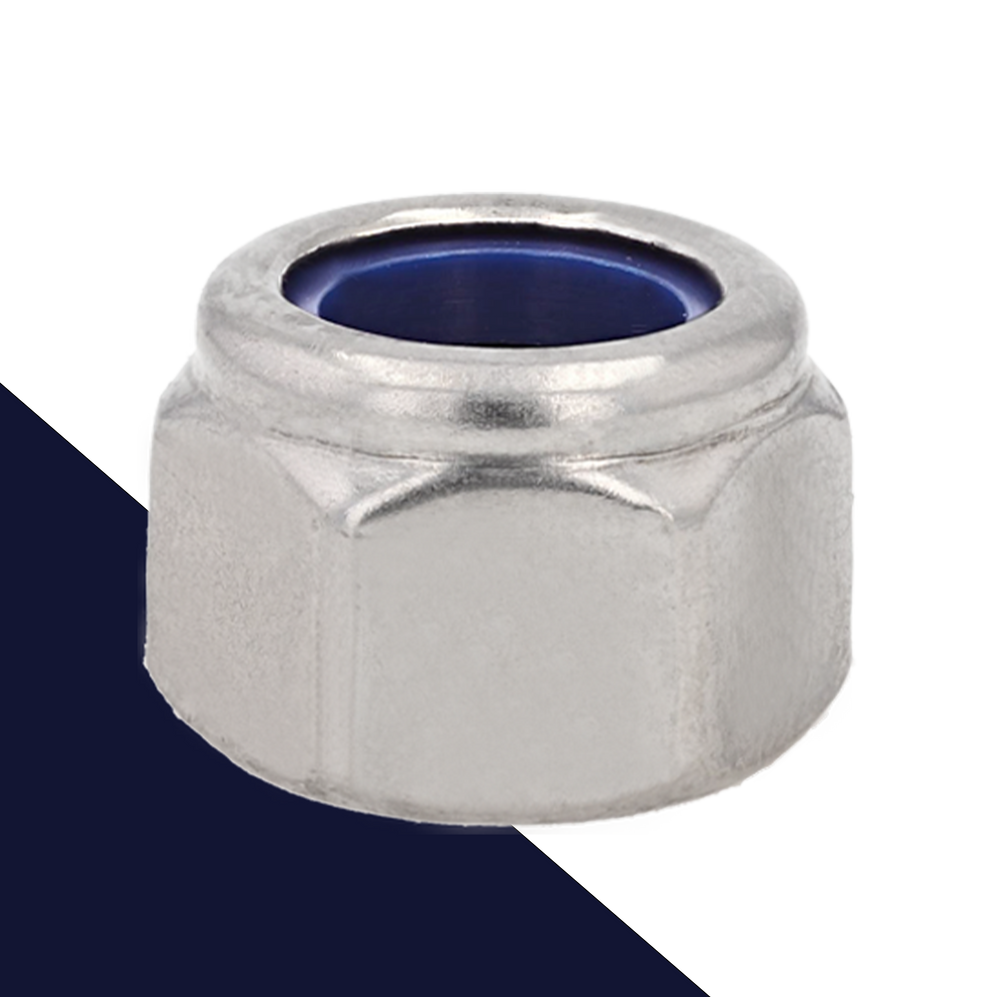 Nylon Locking Nut HIGH Type - A2 Stainless DIN 982 - BelMetric