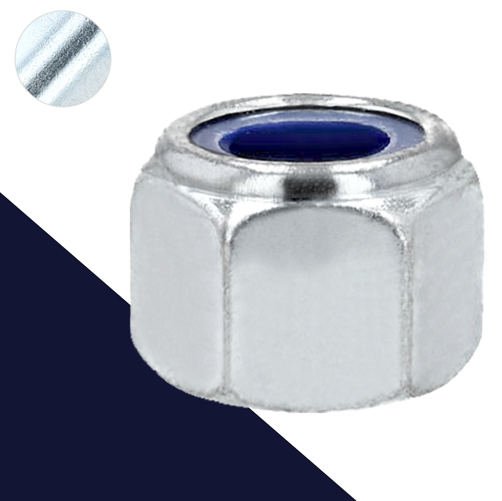 Nylon Locking Nut High Class 8 Steel Zinc DIN 982 - BelMetric