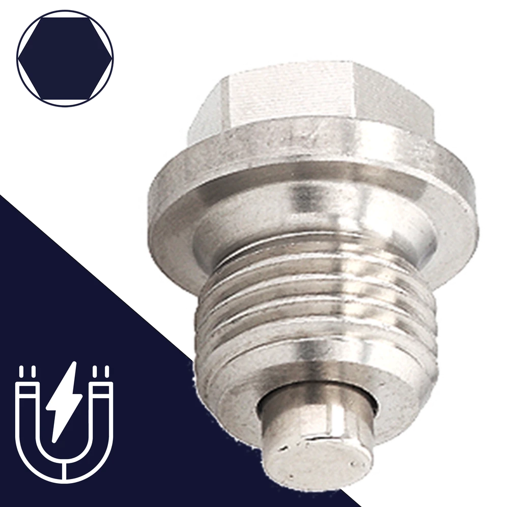 Hex Head Stainless Steel Magnetic Drain Plug DIN 910 - BelMetric