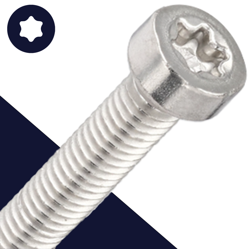 M4X0.7 Torx Low Socket Head Screw - A2 Stainless ISO 14580 - BelMetric