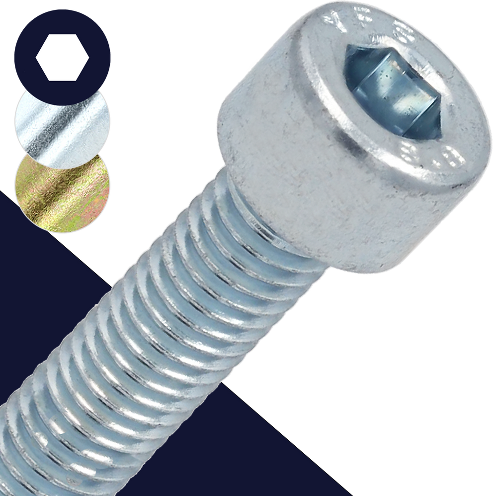M8X1.25 - Class 8.8 DIN 912 - Zinc Socket Head Cap Screw - BelMetric
