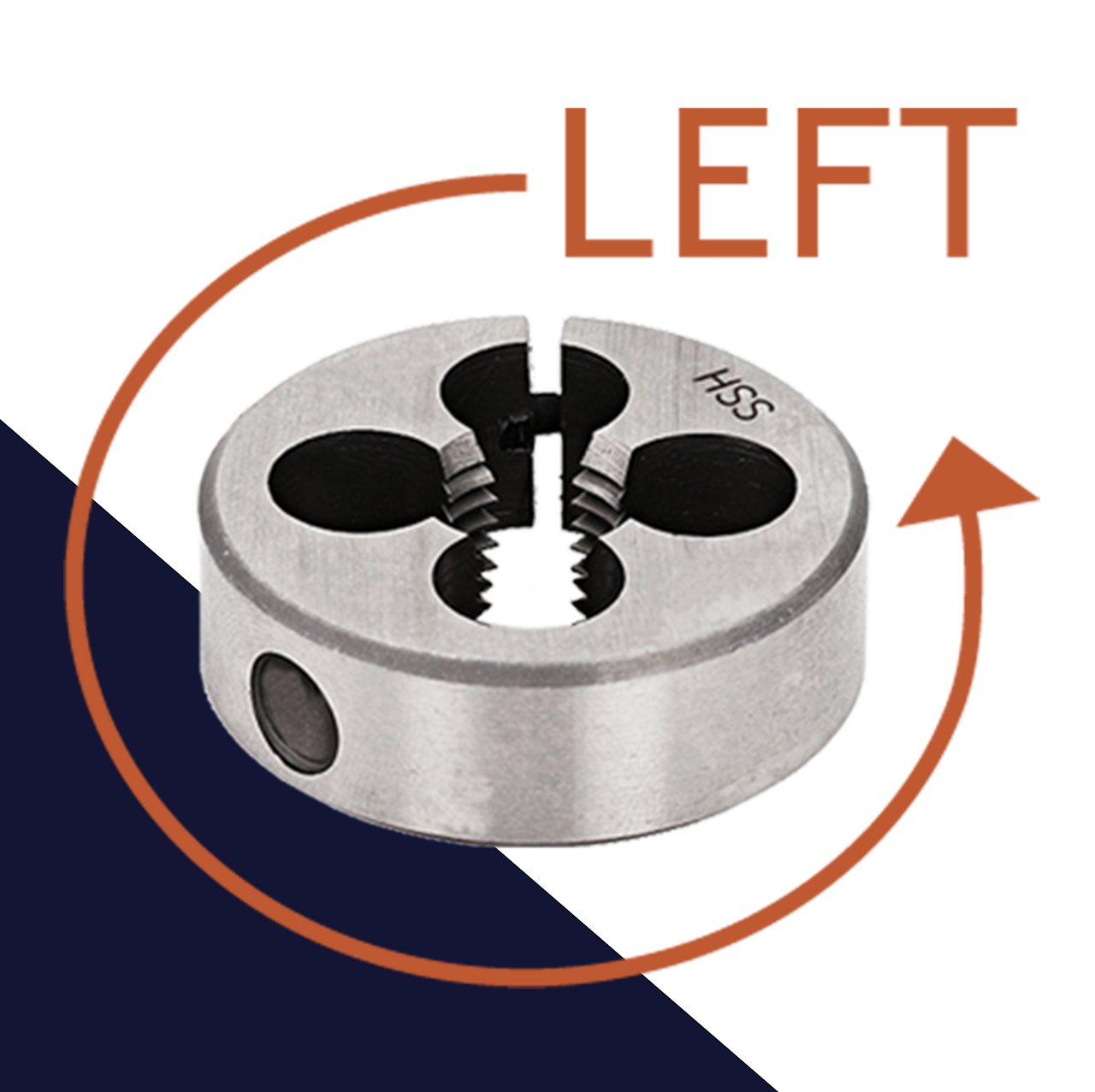 Left Hand, Reverse Round Die M5 - M16 - BelMetric