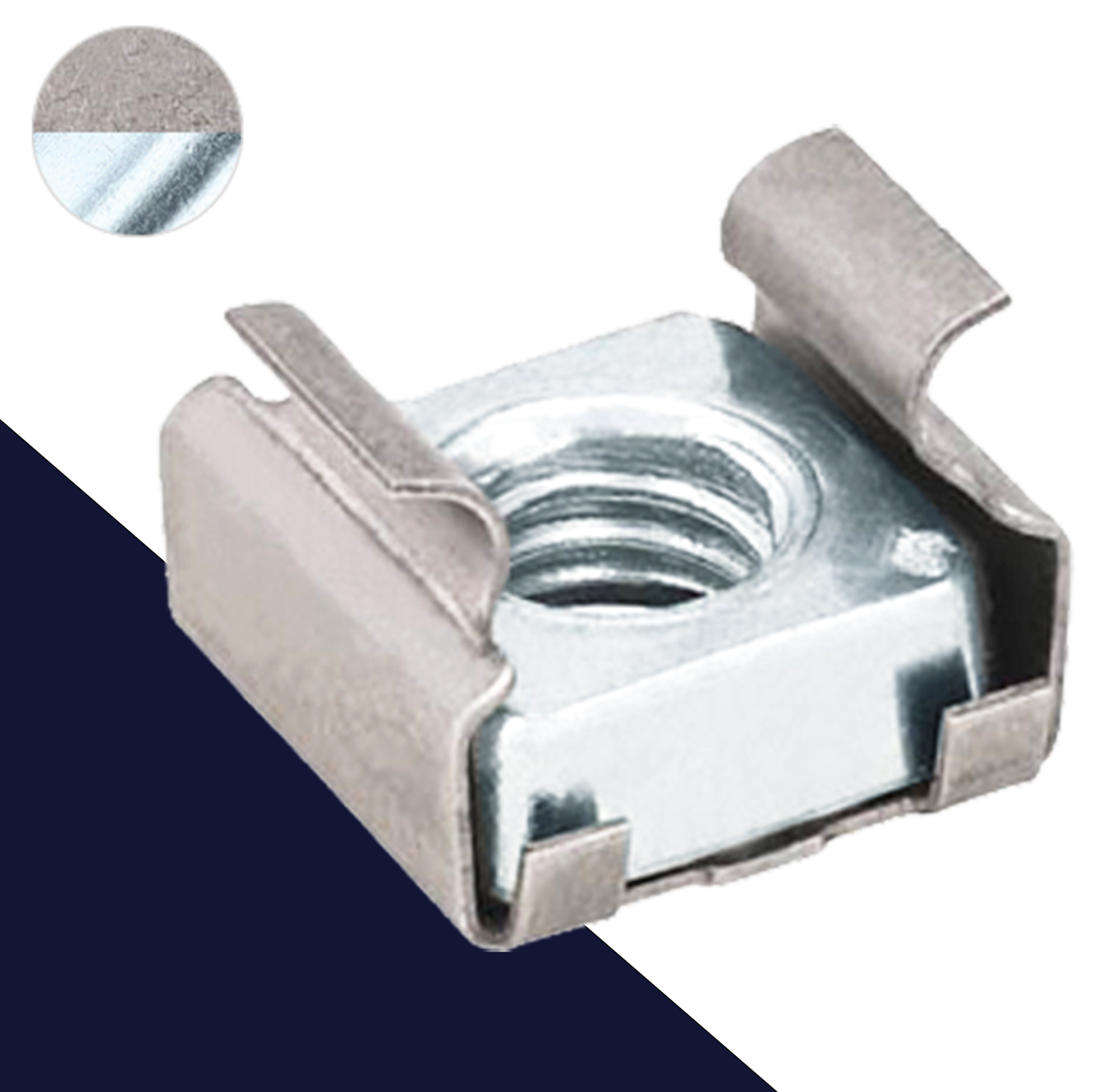 Cage Nut Combination Stainless + Steel - BelMetric