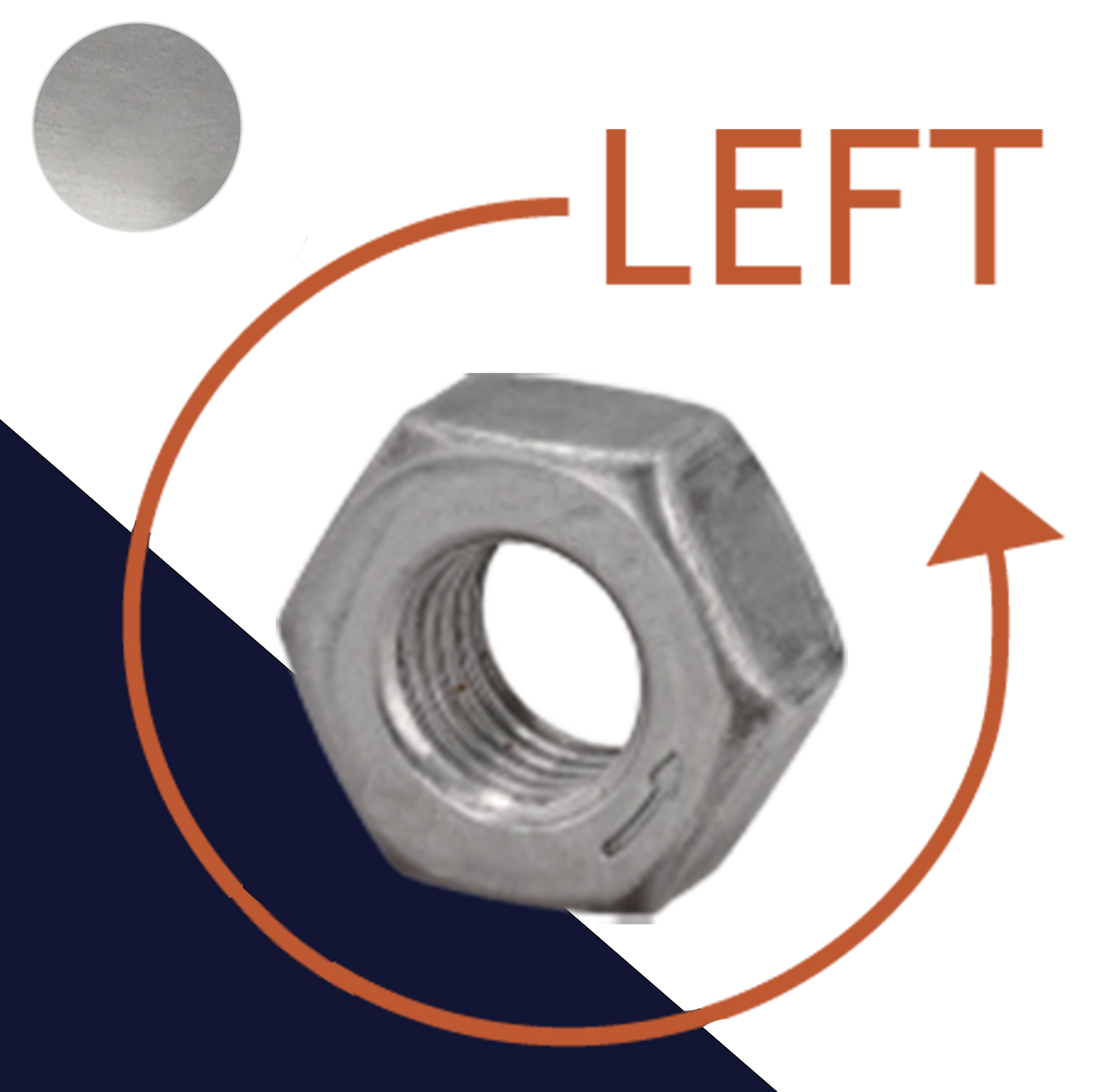 Fine Hex Nut LEFT HAND Steel DIN 934 - BelMetric