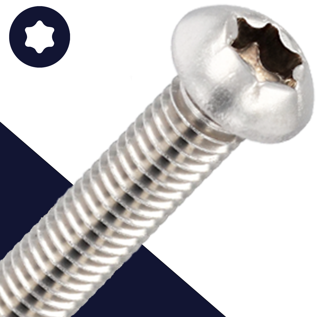 M8X1.25 Torx Button Head Cap Screw - A2 Stainless ISO 7380-1 TX