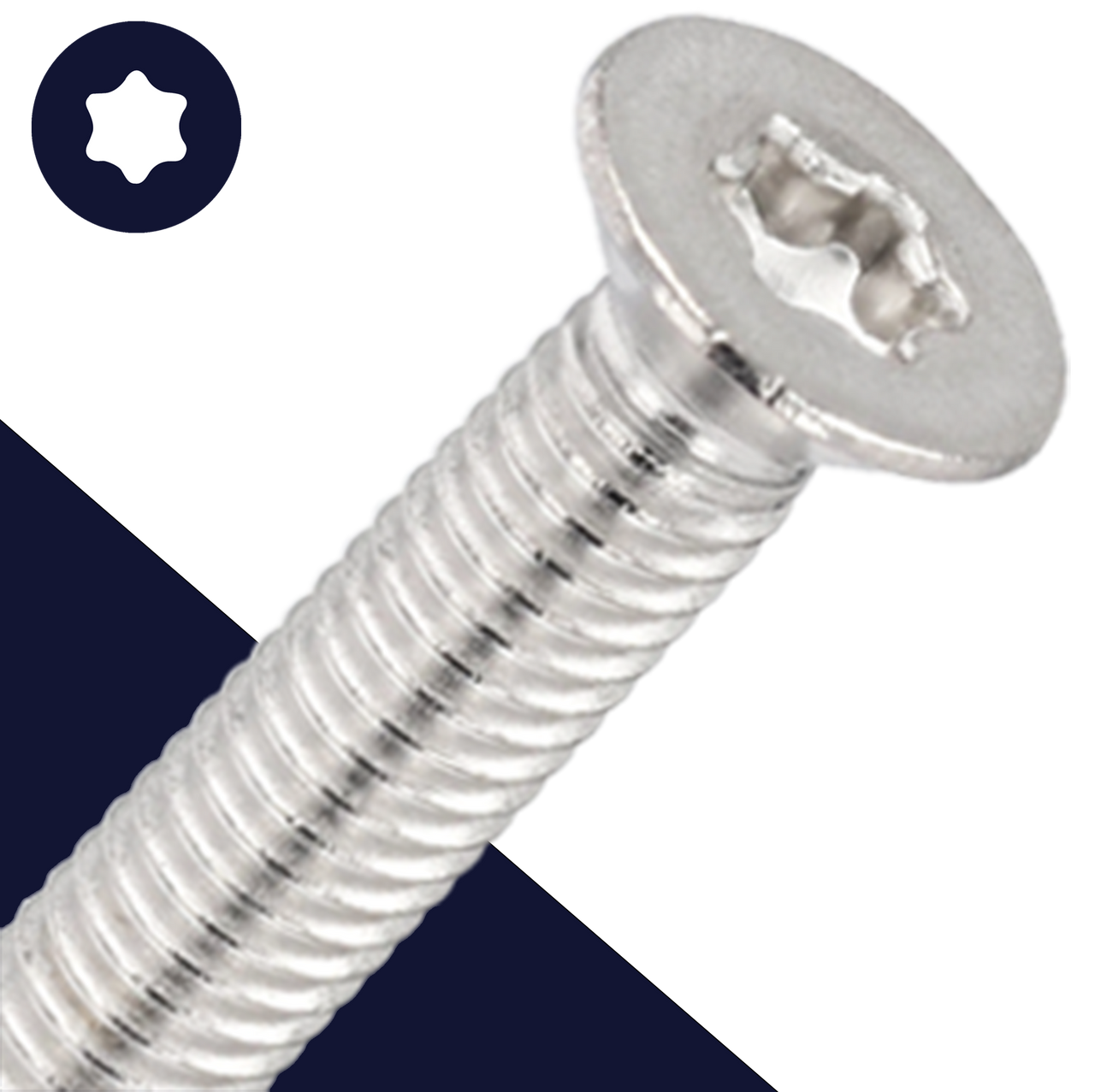 Torx Flat Head Stainless M4X0.7 Coarse ISO 14581 - BelMetric