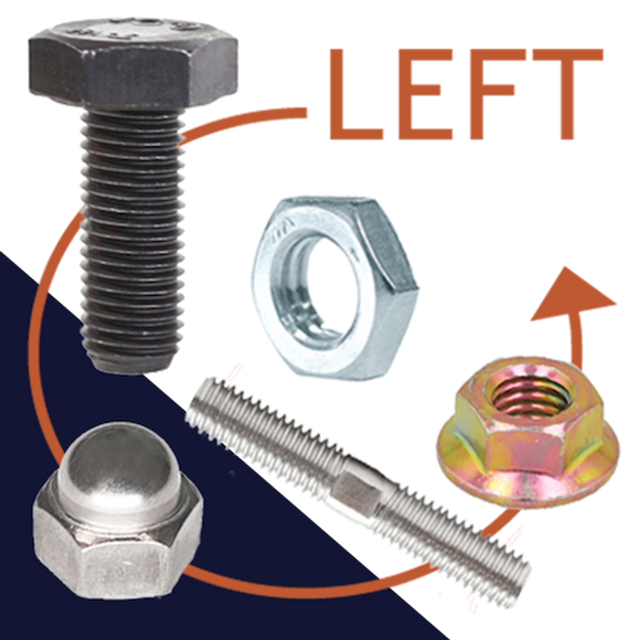 Reverse Thread Fasteners