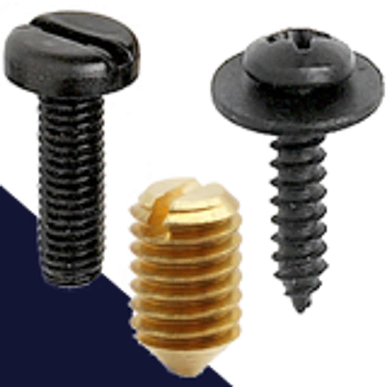 M6 Slotted Grub Cone Point Set Screw Brass - BelMetric