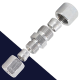 Metric Union Straight Compression Set Zinc Plated Steel Metric Union Straight Compression Set Zinc Plated Steel