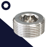 British Taper Allen Plug,A2 Stainless,DIN 906 BSPT