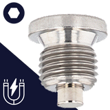 Flanged Allen Magnetic,Stainless Steel Plug,DIN 908