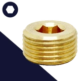 Taper Allen Socket Plug,Solid Brass,DIN 906